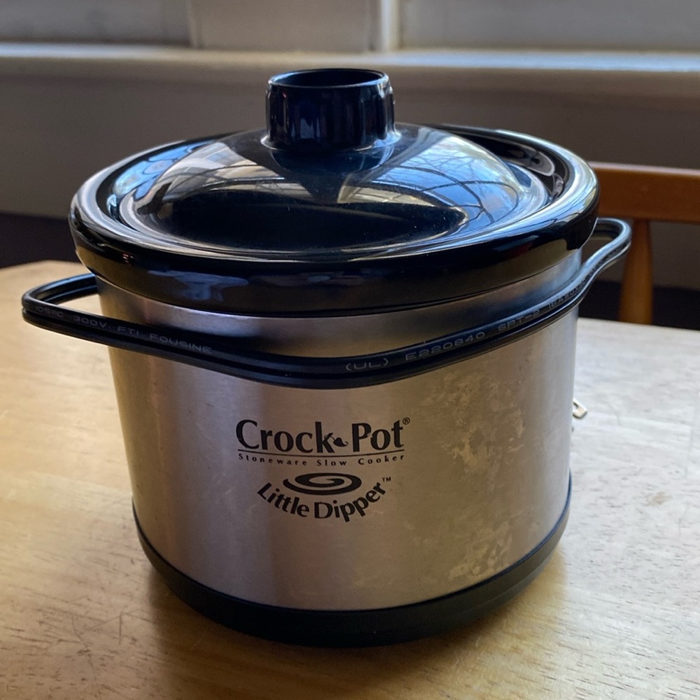 Mini Crock Pot Stoneware Slow Cooker Little Dipper With Lid